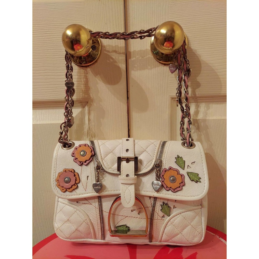 Luella Small White Shoulder Leather Handbag.Made In Turkey. Cond.is Very Good.